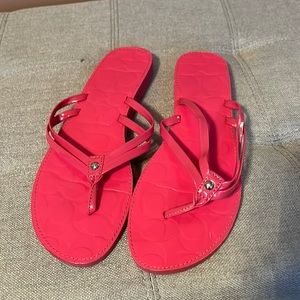 EUC Coach flip flops size 11